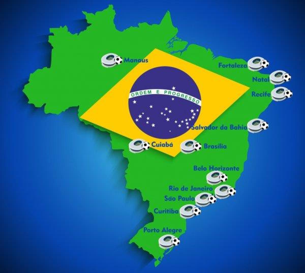 карта Бразилии стадион