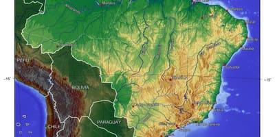 Возвышение карте Бразилии