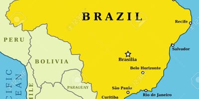 Крупные города в Бразилии карта