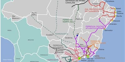 Бразилия железнодорожной карте