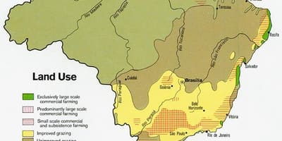 Карта Бразилии сельское хозяйство