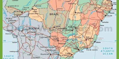 Политическая карта Бразилии