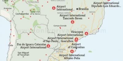 Аэропорты Бразилии на карте
