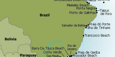 Карта Бразилии пляжи
