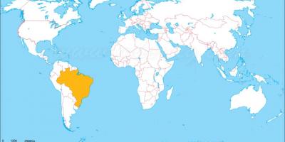Расположение Бразилии на карте мира
