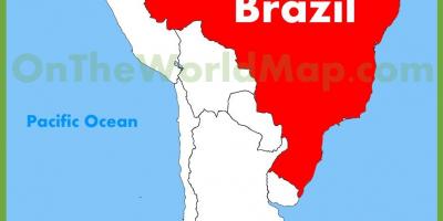 Карта Бразилии в Южной Америке